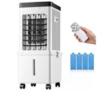 Condizionatore portatile, refrigeratore for palude compatto e intelligente, refrigeratore d'aria oscillante a 120° con timer 7,5 ore, telecomando, serbatoio dell'acqua da 15 litri