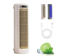 Condizionatore Portatile Ventilatore Silenzioso, Ventole da Tavolo Raffreddatore d'Aria con 3 velocità, Ventole di Raffreddamento che Soffiano Aria Fredda, Ventilatore da Tavolo USB per Camera white