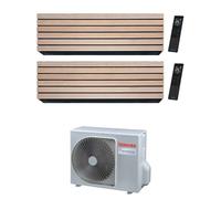 Condizionatore Toshiba Dual Inverter Daiseikai 10 Wood 9+18 Btu Ras-2M18g3avg-E