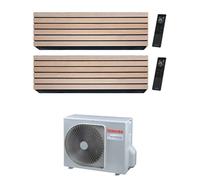 Condizionatore Toshiba Dual Inverter Daiseikai 10 Wood 9000+18000 Btu