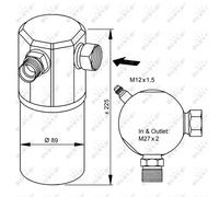 Condizionatore Trockner In Alluminio Adatto Per Volvo 940 II Kombi 945 944 965
