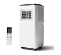 Condizionatori d'aria portatili 8000 BTU, unità CA a risparmio energetico con telecomando, timer 24 ore, funzionamento silenzioso per camera da letto, ufficio, dormitorio fino a 350 mq, top nero