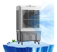 Condizionatori Portatili Industriali 3 iin 1, Raffrescatore Evaporativo, 3 Livelli di Velocità, Serbatoio 50/55L Litri, Oscillazione a 120°, Filtri Rimovibili(88cm)