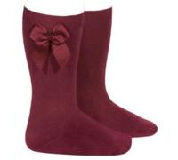 Condor Calzino Lungo Neonata Cotone con Fiocco Bordeaux - 2.482/2 (6/12 mesi)
