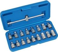 SET 18pz CHIAVI A BUSSOLA PER TAPPI SCARICO COPPA OLIO 3/8" CONDOR