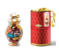 Condorelli Boccia in Vetro con Torroncini | Boccia in Vetro con Coperchio | Torroncini Ricoperti al Cioccolato 450g | Confezione Regalo | Natale | Senza Glutine