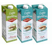 Condorelli TRIS Bevanda al Latte di Mandorla, Gusti Light + Pistacchio 1l [2 Light - 1 Pistacchio]