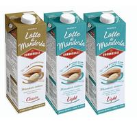 Condorelli TRIS Bevanda al Latte di Mandorla Light + Classico 1l [2 Light - 1 Classico]