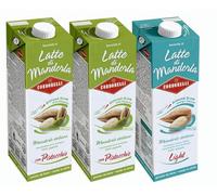 Condorelli TRIS Bevanda al Latte di Mandorla Pistacchio + Light 1l [2 Pistacchio - 1 Light]