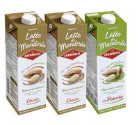 Condorelli TRIS Latte di Mandorla Classico + Pistacchio Pronto da bere 1l [2 Classico - 1 Pistacchio]