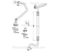 Condotto d. bassa/alta pressione, Climatizzatore per AUDI CUPRA SEAT SKODA VW A3