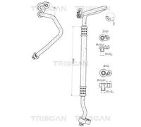 Condotto d. bassa/alta pressione, Climatizzatore per AUDI SEAT SKODA VW A3 ATECA