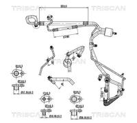 Condotto d. bassa/alta pressione, Climatizzatore per CITROËN C4 GRAND PICASSO C4