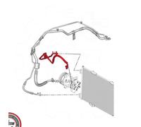 Condotto d. bassa/alta pressione, Climatizzatore per CITROËN DS PEUGEOT 2008 208