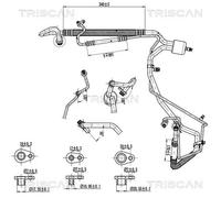 Condotto d. bassa/alta pressione, Climatizzatore per CITROËN DS PEUGEOT 3008 308