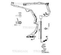 Condotto d. bassa/alta pressione, Climatizzatore per CITROËN FIAT PEUGEOT 807 C8