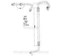 Condotto d. bassa/alta pressione, Climatizzatore per CITROËN PEUGEOT 407 407 SW