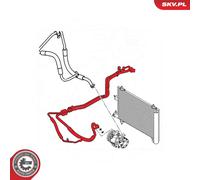 Condotto d. bassa/alta pressione, Climatizzatore per CITROËN PEUGEOT BERLINGO /