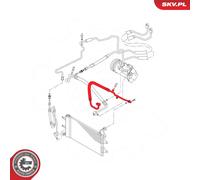 Condotto d. bassa/alta pressione, Climatizzatore per SEAT SKODA VW CORDOBA FABIA