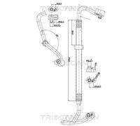 Condotto d. bassa/alta pressione, Climatizzatore per VW PASSAT PASSAT ALLTRACK P