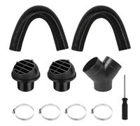 Condotto dell'aria Riscaldata, Condotto Del Tubo di Riscaldamento, 2 x 75mm Tubi Flessibili per Aria Calda, T/Y Tubo, Condotto del Riscaldatore per Auto, Tubo Gasolio per Riscaldamento Auto (Y)