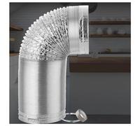 Condotto di ventilazione in foglio di alluminio, Condotti dell'aria in alluminio Tubo flessibile in acustico(5m,180mm)