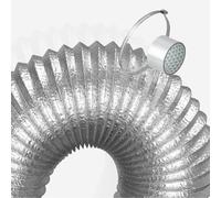 Condotto di ventilazione in foglio di alluminio, Condotto dell'aria flessibile lungo in alluminio a 2 strati(5m,80mm)