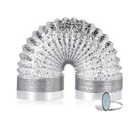 Condotto di ventilazione in foglio di alluminio, Tubo flessibile for condotti dell'aria in alluminio lungo e, a 2 strati, resistente alla luce(1.5m,100mm)