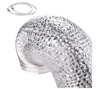 Condotto flessibile in alluminio, Tubo flessibile in alluminio Ø 80-200 mm con 2 fascette stringitubo in acciaio inox(3m,110mm)