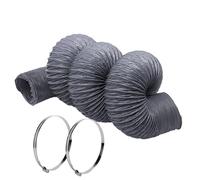 Condotto flessibile in nylon da 2,5 e 10 m for cappa aspirante con 2 morsetti, tubo flessibile di sfiato for aspirapolvere/vapore/spazi ristretti(L 16.4ft/5M,Dia 100MM/3.9IN)