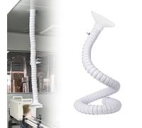 Condotto Flessibile Tubo Flessibile Bianco Articolato con Valvola Regolabile e Cappa, Condotto di Aspirazione Fumi, Manicotto di Sfiato(ID 45mm(1 3/4"),10m(32.8ft))