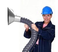 Condotto Flessibile Tubo Flessibile Snodato + Cappa in Acciaio Inox, Tubo di Scarico Resistente Alle Alte Temperature con Valvola di Regolazione(ID 160mm(6 5/16"),8m(26.2ft))