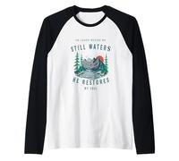 Conduce Accanto a Me Inspiring Salmo 23 Abbigliamento Cristiano Maglia con Maniche Raglan