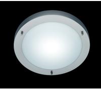 CONDUS PLAFONIERA DA BAGNO TONDA ACCIAIO + VETRO D.32CM ATTACCO E27 1 LUCE