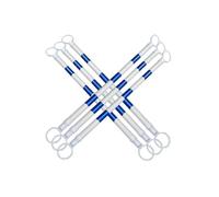Cone Bar Confezione Da 2 Barre Riflettenti Per Coni Stradali Asta Di Barriera Retrattile Per Strade Parcheggi Luoghi Di Lavoro - Palo Di Collegamento Estensibile Per(White and blue,6Pcs)