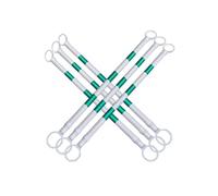Cone Bar Confezione Da 2 Barre Riflettenti Per Coni Stradali Asta Di Barriera Retrattile Per Strade Parcheggi Luoghi Di Lavoro - Palo Di Collegamento Estensibile Per(White and green,6Pcs)