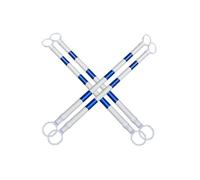 Cone Bar Confezione Da 2 Barre Riflettenti Per Coni Stradali Asta Di Barriera Retrattile Per Strade Parcheggi Luoghi Di Lavoro - Palo Di Collegamento Estensibile Per(White and blue,4Pcs)