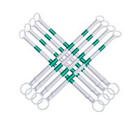 Cone Bar Confezione Da 2 Barre Riflettenti Per Coni Stradali Asta Di Barriera Retrattile Per Strade Parcheggi Luoghi Di Lavoro - Palo Di Collegamento Estensibile Per(White and green,8Pcs)