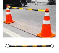 Cone Bar, Set di Coni di Sicurezza Stradale retrattili - 15 Pali di barriera Neri Resistenti per parcheggi, lavori stradali, Controllo della Sicurezza pubblica e Gestione