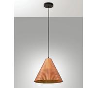 CONE SOSPENSIONE ARANCIO 1 LUCE ATTACCO E27 IN METALLO E PLASTICA RICICLATA