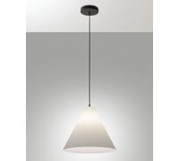 CONE SOSPENSIONE BIANCA 1 LUCE ATTACCO E27 IN METALLO E PLASTICA RICICLATA