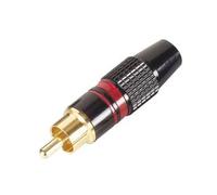 conectic Plus 609476 spina RCA, metallo, placcato oro, misura 6 mm, rosso