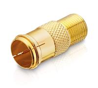 conecto Adattatore con connettore F-Quick a F femmina placcato oro, adattatore viene avvitato su un classico connettore F filettato e lo converte nella variante Quick a scatto