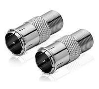 conecto Adattatore da spina F-Quick a presa F, adattatore viene avvitato su un classico connettore F filettato e lo converte nella variante Quick a scatto (2 pezzi)