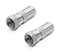 conecto Adattatore F maschio a spina coassiale IEC, adattatore antenna tra spina F per cavo satellitare e spina IEC per BK e DVB-T (2 pezzi)