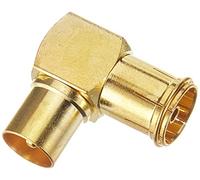 Conecto Adattatore per Antenna ad Angolo 90°, Spina IEC su Presa IEC, Collegamento di Connessioni, Placcato Oro