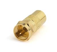 conecto adattatore per antenna,connettore F a presa IEC, adattatore per il collegamento di connessioni IEC a connessioni satellitari, placcato oro