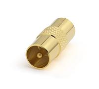 Conecto Adattatore per Antenna, Spina IEC su IEC, Adattatore per Collegamento Diconnettori, Placcato Oro, SA-CC50838