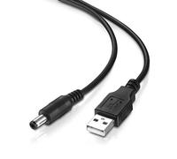 conecto, adattatore per connettore cilindrico, cavo di ricarica a bassa tensione, connettore cilindrico da 2,5 mm a connettore USB tipo A, 60 cm, nero