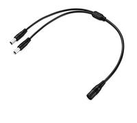 conecto, adattatore per connettore cilindrico, splitter a Y a bassa tensione, presa da 1 x 5,5 x 2,1 mm a 2 x 5,5 x 2,1 mm, 40 cm, nero